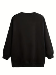 Game Graphic Round Neck Fleece Sweatshirt