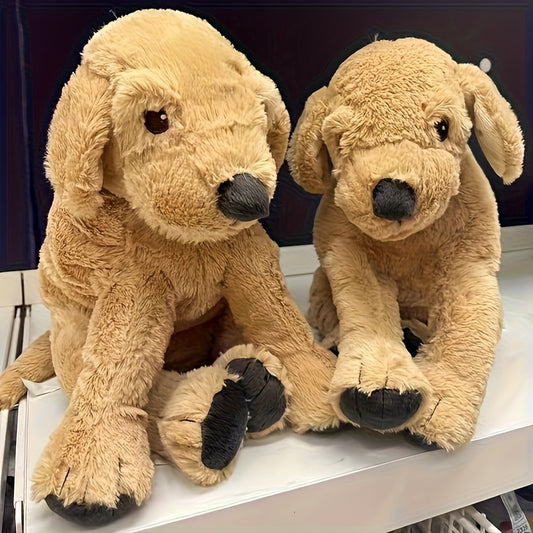 Labrador Plush Dolls Soft Hugging Stuffed Animals Deep Brown Gift Home Decor