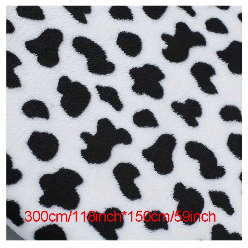 Double sided Flannel Cow Pattern Fabric Coral Velvet Handbag Pajamas