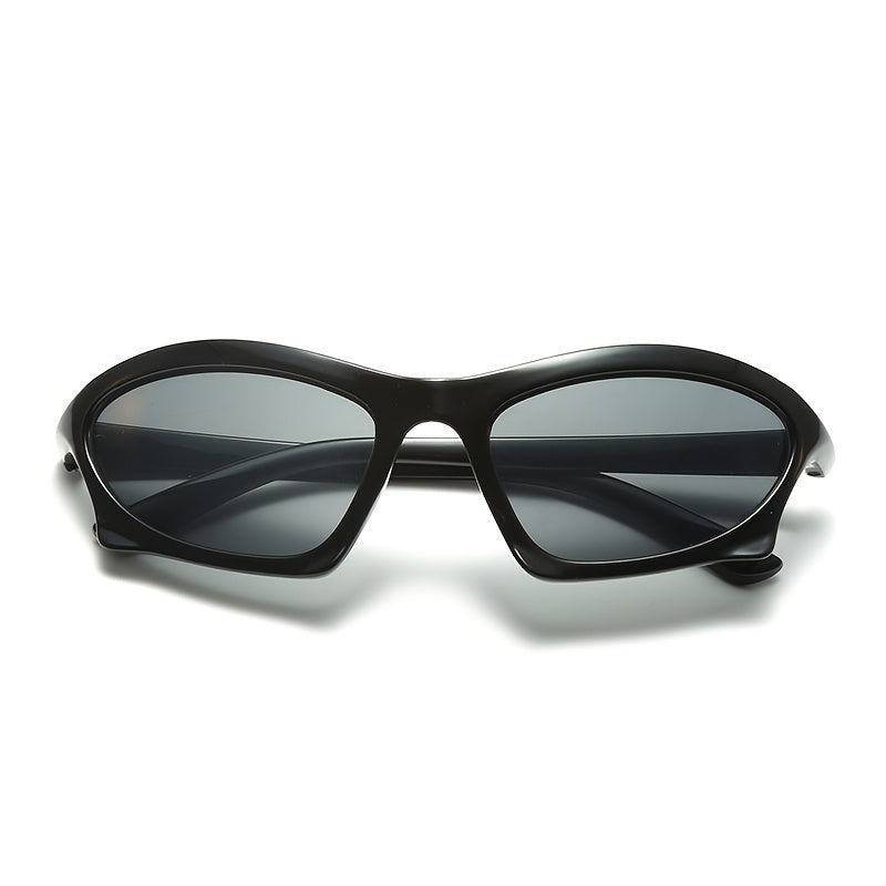 Y2K Wrap Around Sunglasses Cyberpunk Mirror Lens UV400