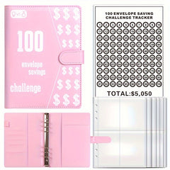 100 Envelope Challenge Binder Couple 100 Days Money Saving Journal