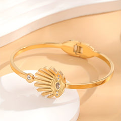 Stylish Rhinestone Eye Pattern Bracelet for Women and Girls