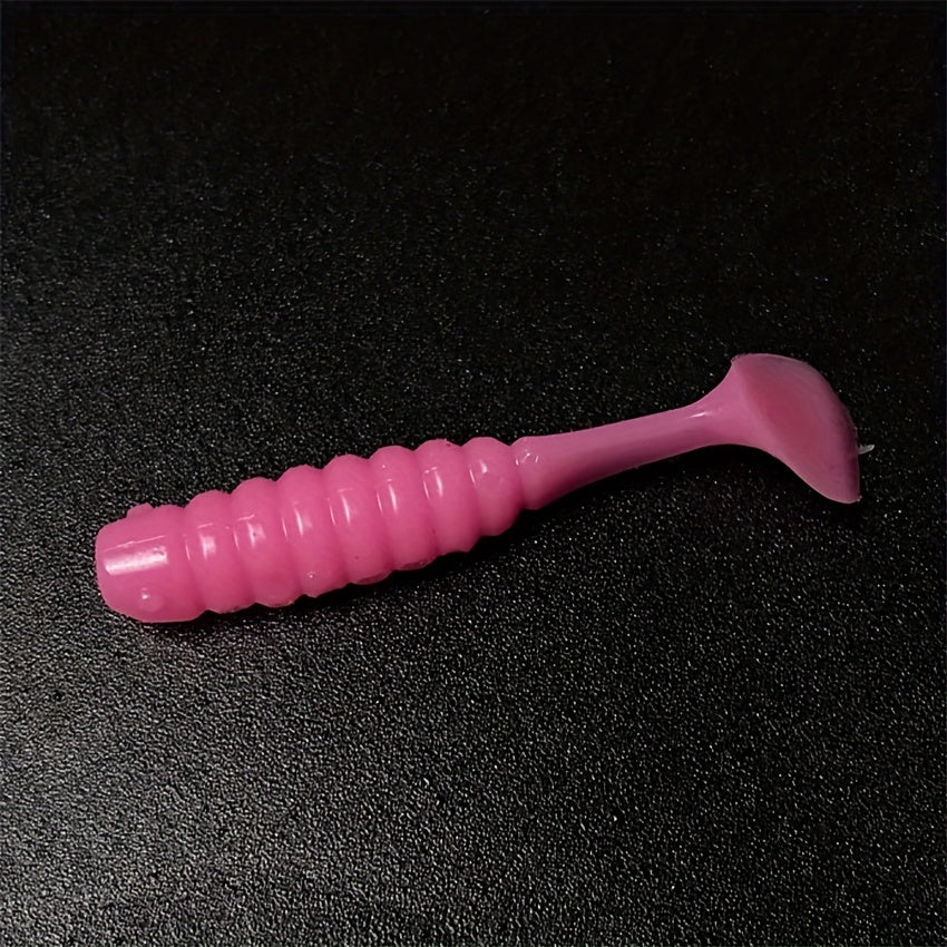 20pcs Paddle Tail Soft Lure Swimbait Fishing Accessories