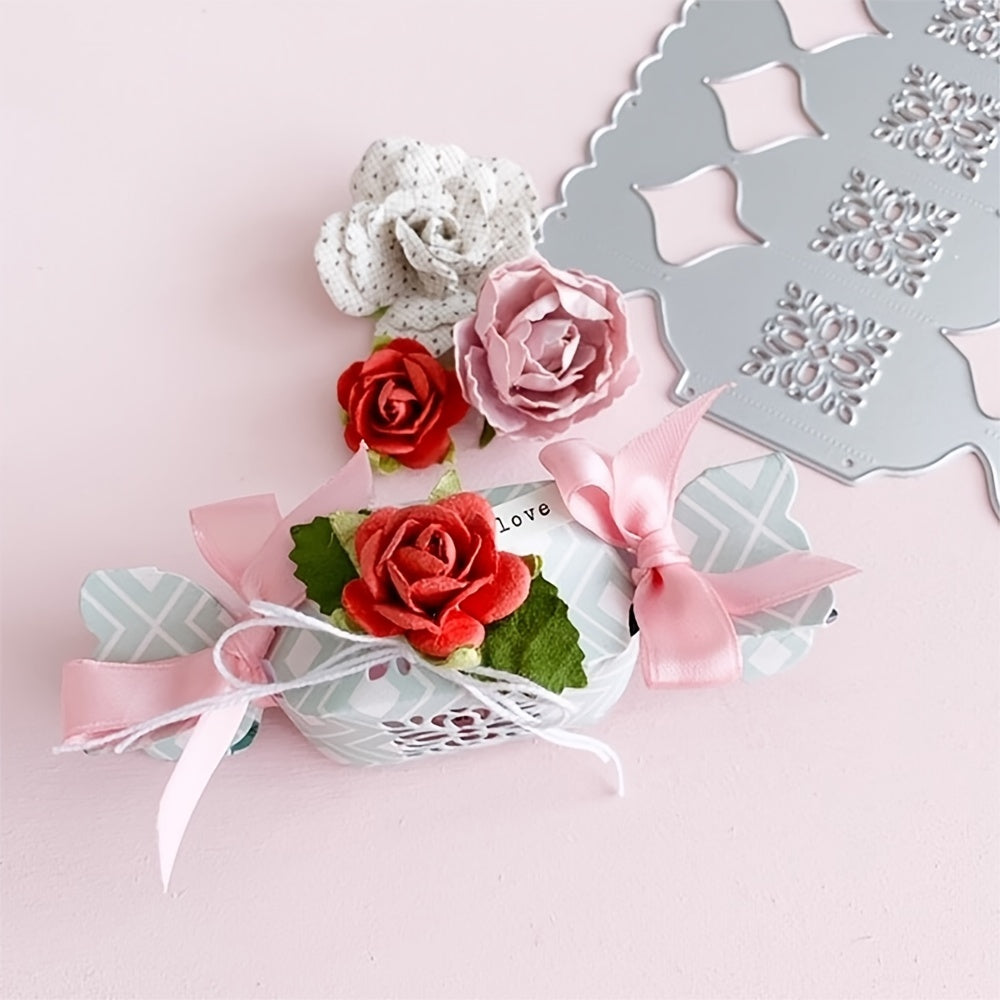 3D Embossing Metal Cutting Dies Candy Shape Gift Package Box Stencil