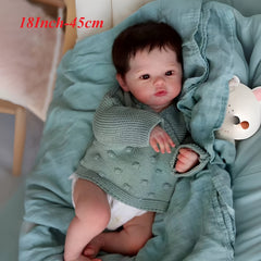 Waterproof Reborn Baby Doll Full Body Soft Vinyl Lifelike Rooted