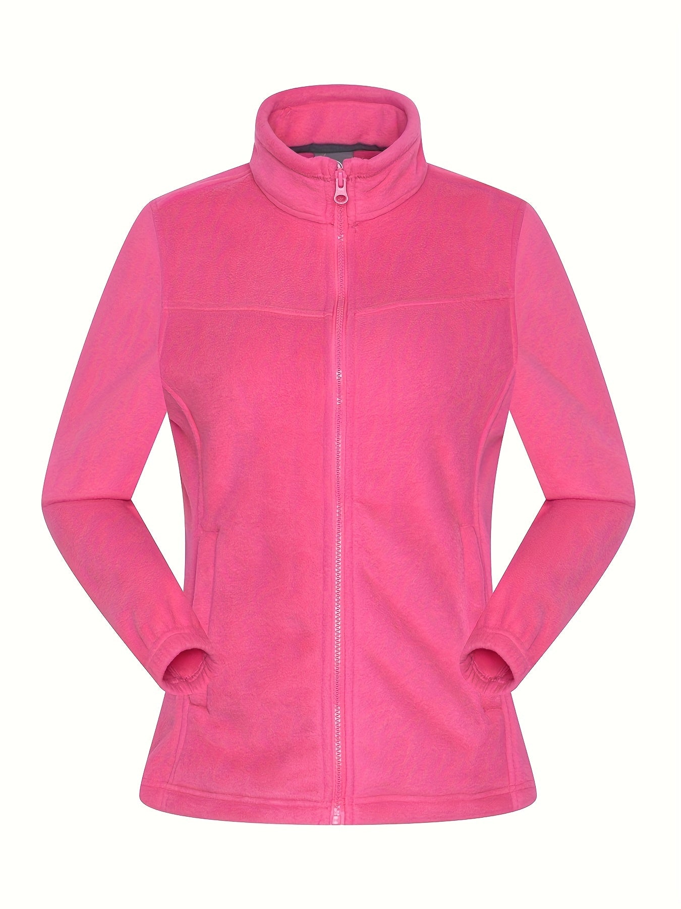 Women's Outdoor Fleece Jacket Zip-front Sports Snow Coat