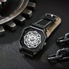 Youth Geometric Turntable Pointer Watch
