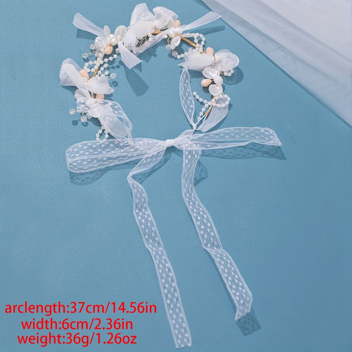 Girl's Flower Ribbon Headband - Princess Flower Wreath Hair Accessory
