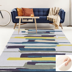 Fluffy Faux Wool Area Rug Modern Contemporary Carpet Non-slip Soft Comfortable