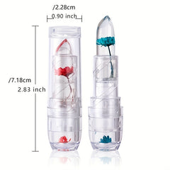 Crystal Flower Jelly Changing Lipstick Long Lasting Lip Care Moisturizer