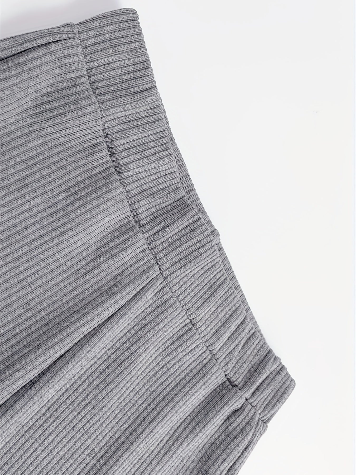 Ribbed Flared Pants Casual Women's Clothing