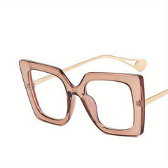 Square Frame Clear Lens Glasses Anti Light Reading Glasses