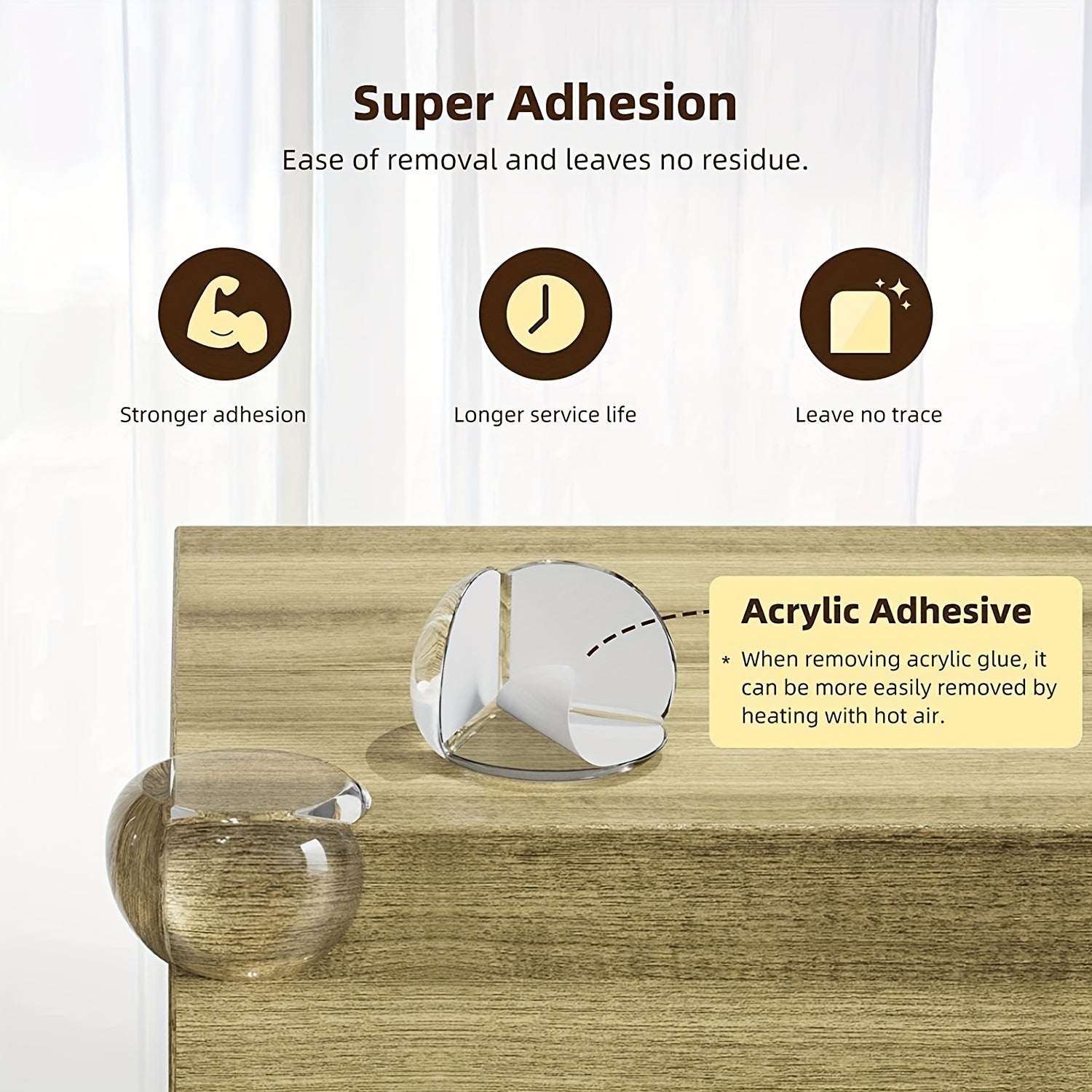 4pcs Transparent Anti-collision Corner Table Corner Cover