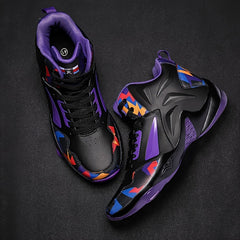 Women's Geometric Graphic Basketball Shoes Non slip Athletic Sneakers