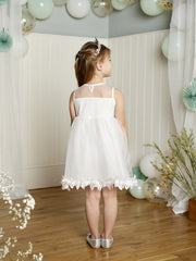 Flower Girl Mesh Midi Tutu Dress for Wedding Party
