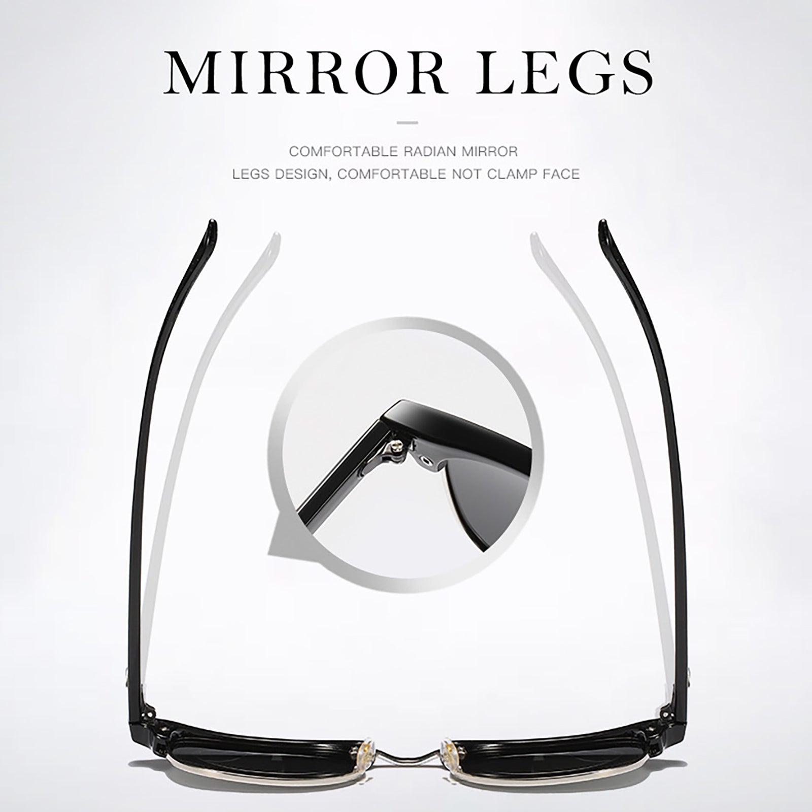 Semi Rimless Polarized Sunglasses For Men Women