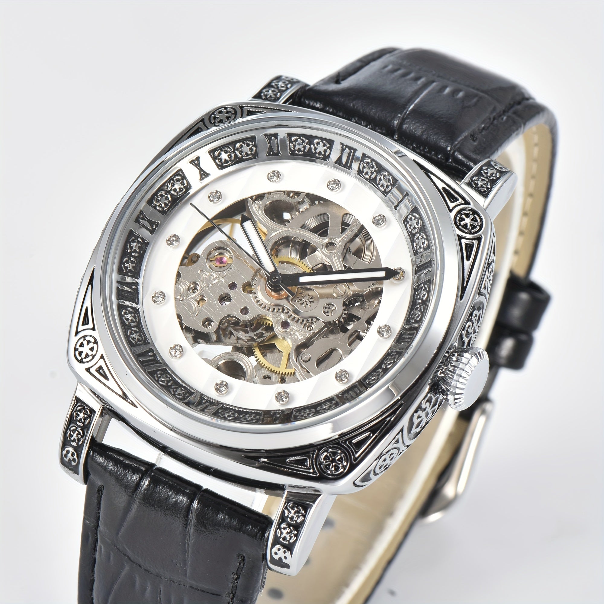 KUERST Auto Mechanical Watch Waterproof Night Light Wristwatch