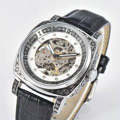 KUERST Auto Mechanical Watch Waterproof Night Light Wristwatch