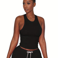 Casual Tank Top & Shorts Set Women's Outfit