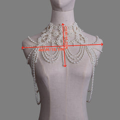 Handcrafted Beaded Shoulder Chain Bridal Shawl Wrap Body Chain