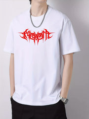 Men's Crew Neck Vintage T Shirt Casual Top for Spring Summer