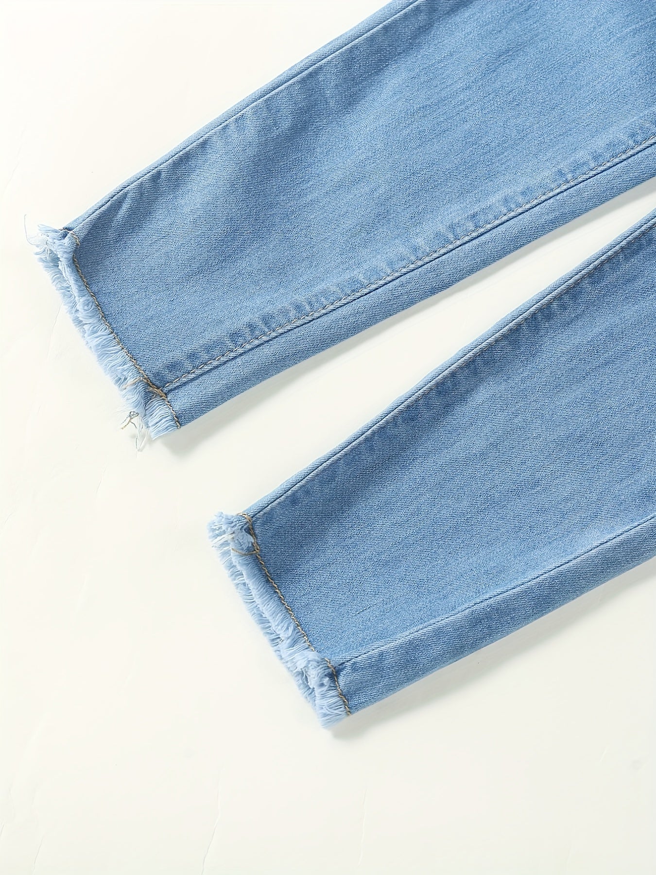 Girls Letter Print Skinny Jeans Stretchy Slim Fit Denim Pants