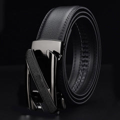 Men's Letter Leather Business Casual Pants Belt