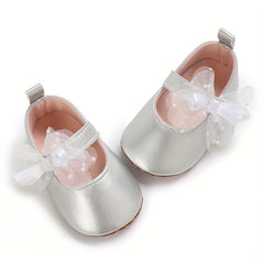Bowknot Ballet Flat Shoes for Baby Girls Lightweight Walking Shoes