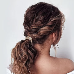 Crystal Hair Ties Elastic Hair Scrunchies Faux Pearl Hair Ropes Bead