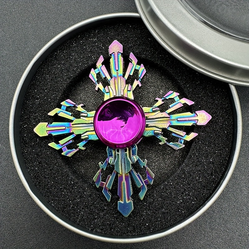 Rainbow & Purple Fidget Spinner Zinc Alloy Hand Gyroscope