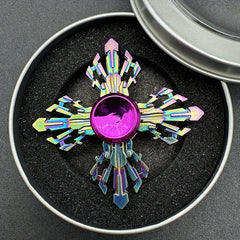 Rainbow & Purple Fidget Spinner Zinc Alloy Hand Gyroscope