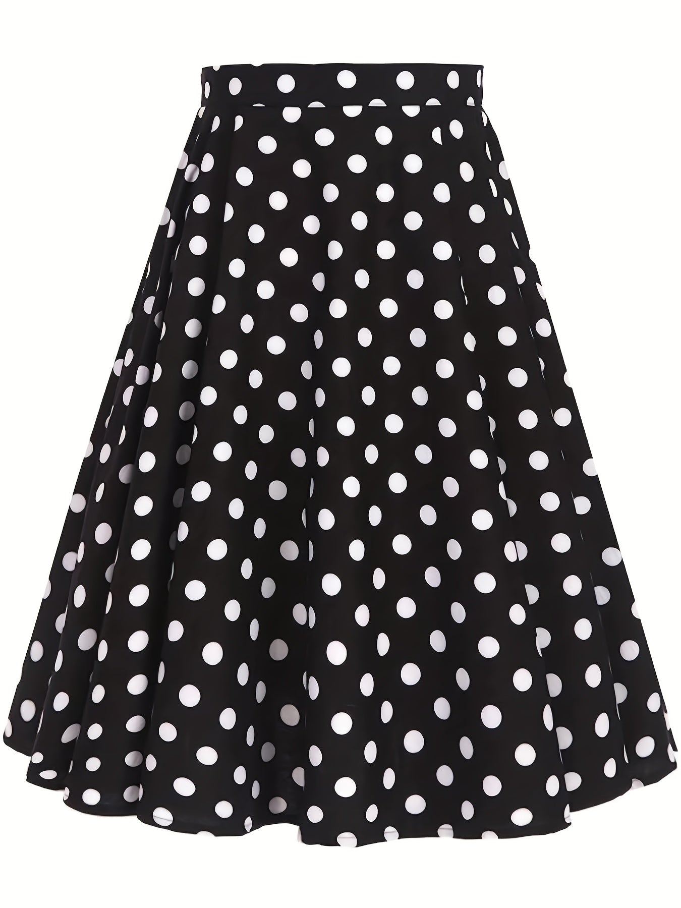 Polka Dot A-line Swing Skirt