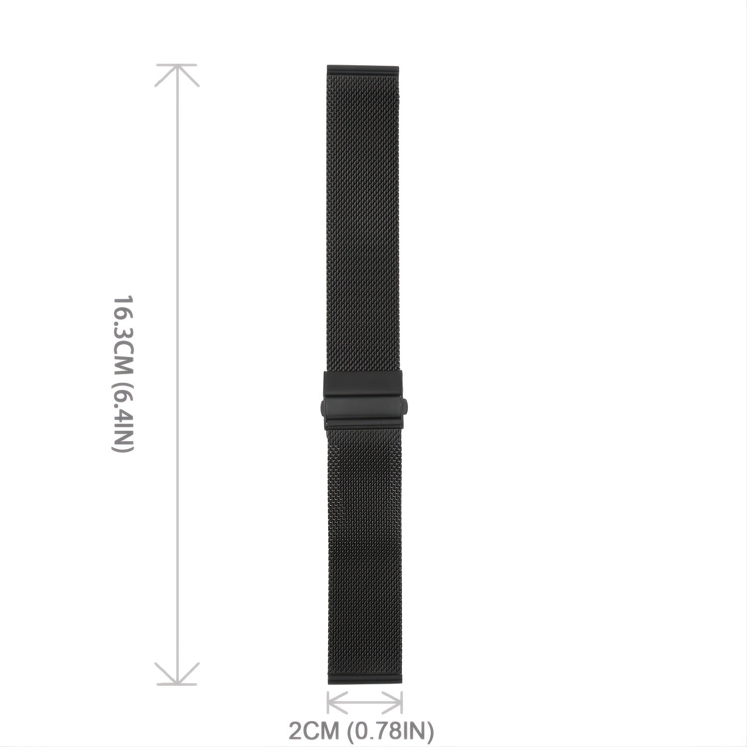 Stainless Steel Metal Strap Folding Watch Band Replacement Wristbands