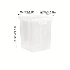 Airtight Spice Storage Box with Flip Top Lids Stackable Food Jar
