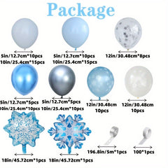 Snowflake Balloon Garland Arch Kit Winter Wonderland Party Decorations