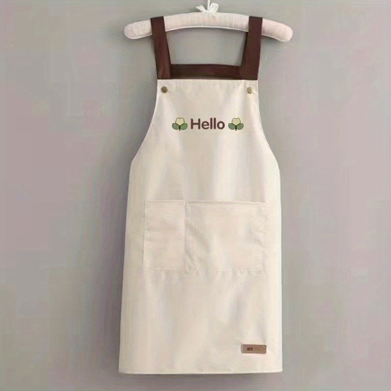 Waterproof Kitchen Apron Catering Work Clothes Nail Buckle Strap L
