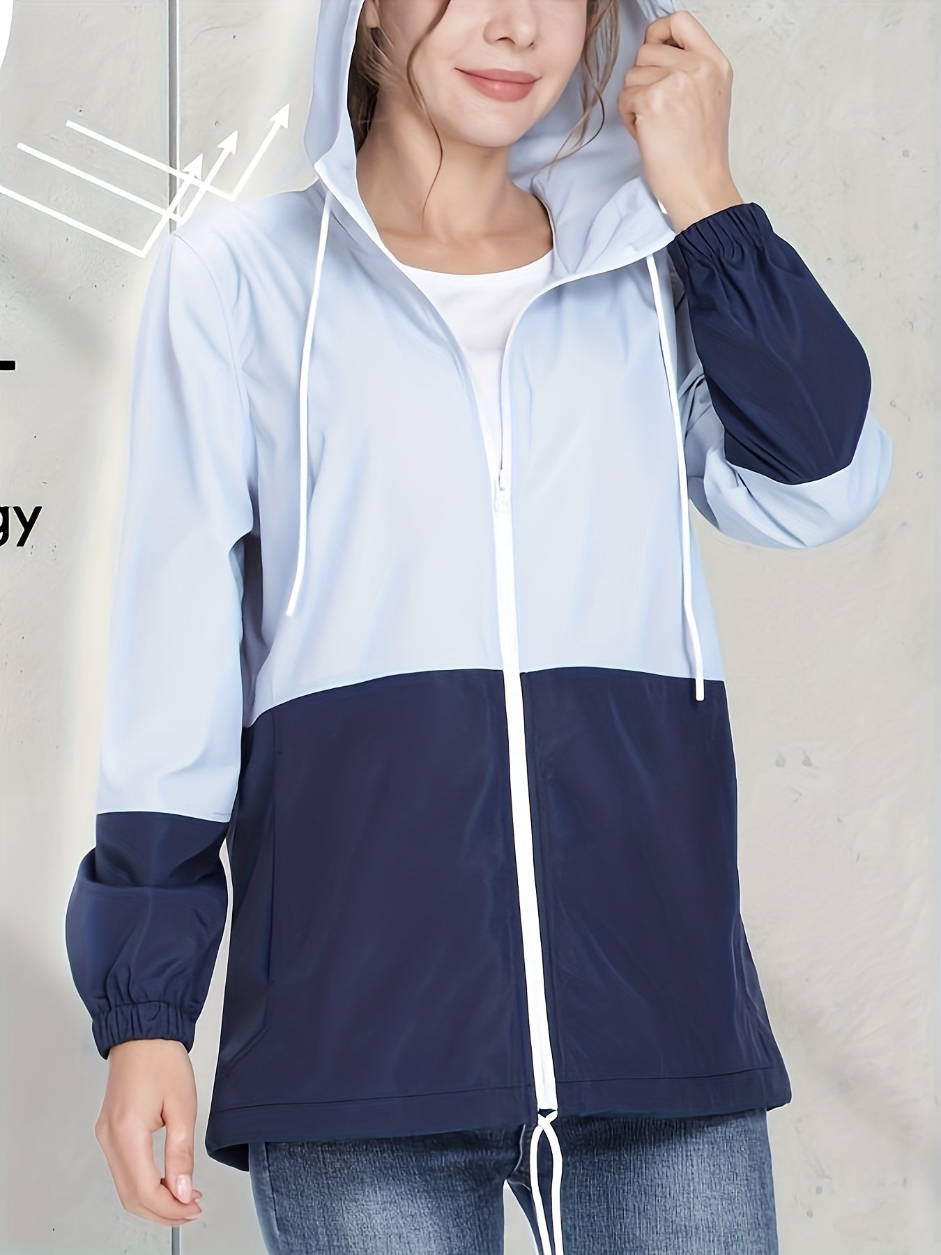 Women's Waterproof Hooded Raincoat Lightweight Packable Rain Jacket