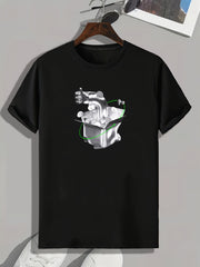 Pattern Print Men's Sports T-Shirt Graphic Tee Summer Outdoor Clothing