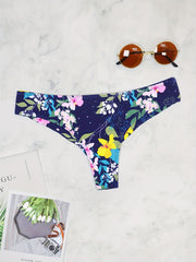 Floral Print High Stretch Sexy Swim Briefs Low Waist Stylish Swimsuit Bottoms