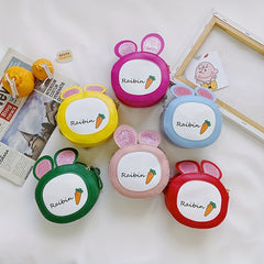 Children's Rabbit Carrot Shoulder Bag Mini Round Crossbody Bag