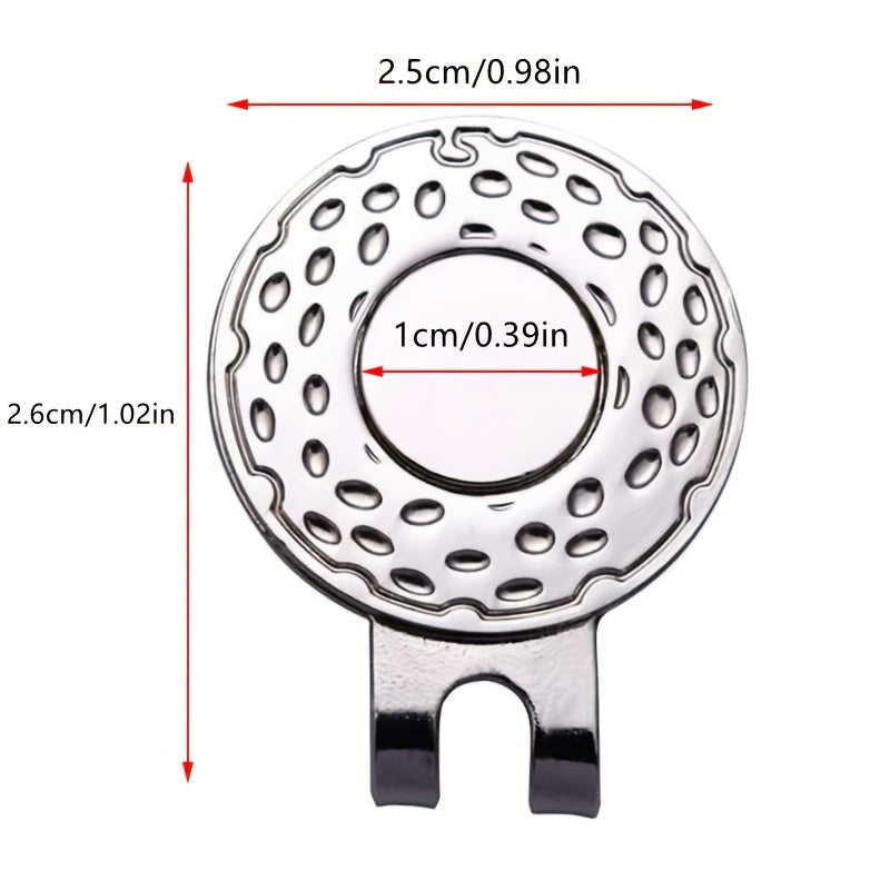 Round Dollar Golf Cap Clip Magnetic Ball Marker Golf Accessories