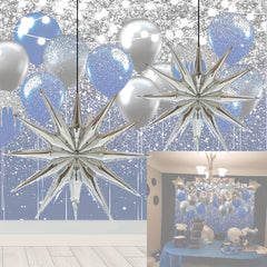2PCS Star Aluminum Foil Balloon Music Theme Party Supplies