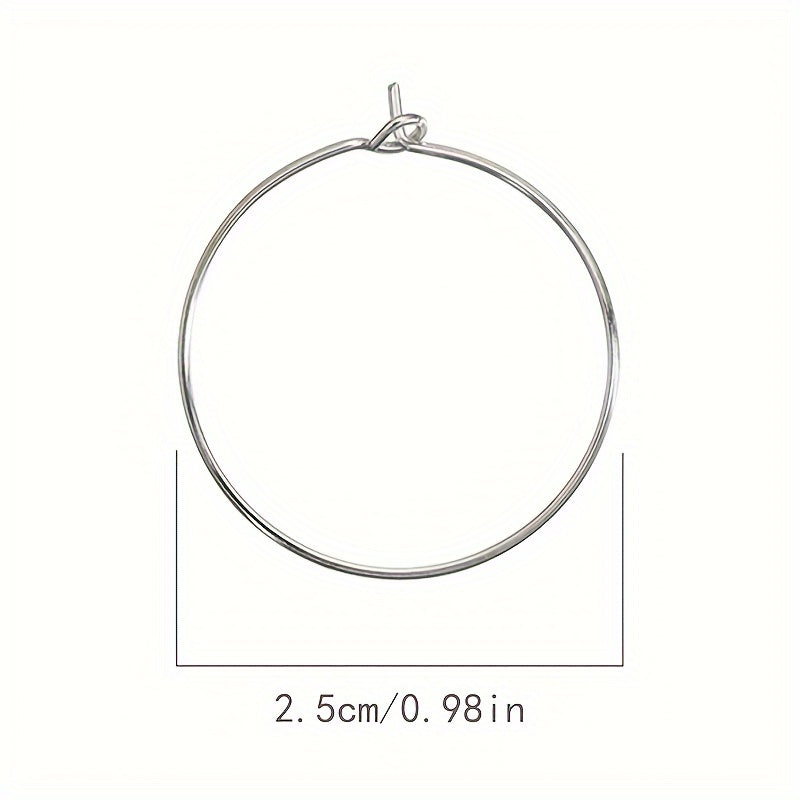 100pcs Wine Cup Pendant Ring Open Jump Ring Earrings Beaded Hoops