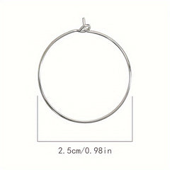 100pcs Wine Cup Pendant Ring Open Jump Ring Earrings Beaded Hoops