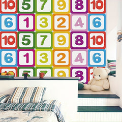 Jumping House Floor Sticker Plaid Digital Decoration Waterproof Self-adhesive