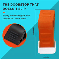Rubber Door Wedges for Carpets & Hardwood Floors, Pack of 4