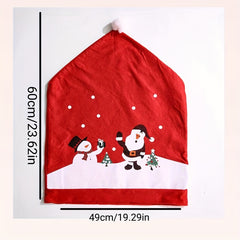Christmas Chair Cover Stool Back Cover Holiday Chair Cover Christmas Decorations