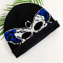 Skull Butterfly Jacquard Beanie Vintage Hip Hop Knit Hat