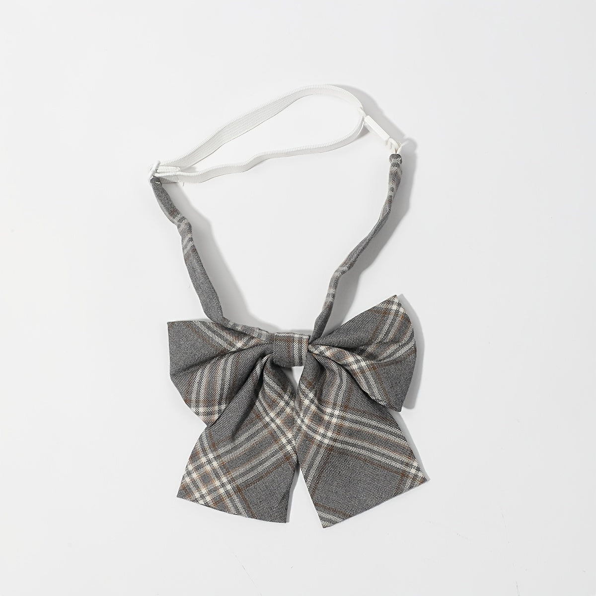 Plaid British Bow Tie Lady Tie Uniform Wear Bowtie Women Cravat Female