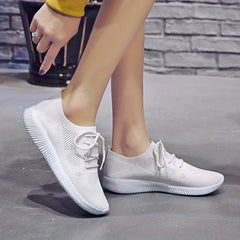 Women's Knitted Sports Shoes Lightweight Low Top Sneakers